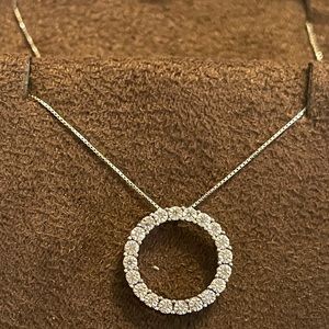 14k Diamond “Circle of Love” Necklace- IGI Certified